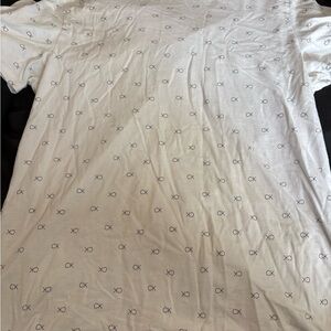 Calvin Klein White Tee with Black Logo Trim